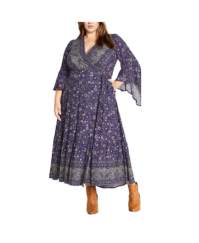 Plus Belle Wrap Maxi Dress