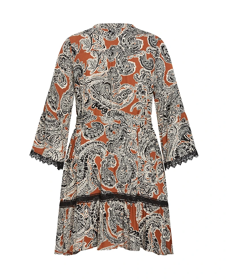 City Chic Plus Camille Print Dress