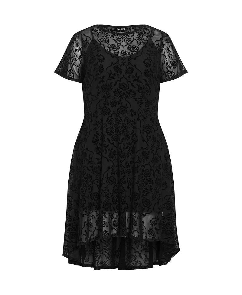 City Chic Plus Size Sienna Mesh Dress