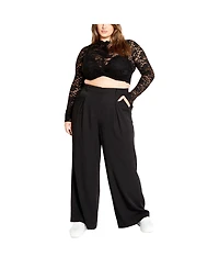 City Chic Plus Lace Frankie Top