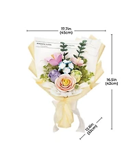 Robotime 3D Puzzles Flower Diy Assembly Craft Christmas Gift, Thanksgiving, Mother's Day, Birthday Gift Decoration, Multicolor, 17.70"16.50"12.60"
