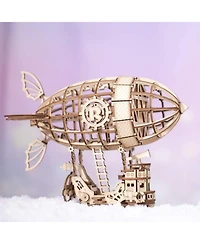 Robotime 3D Wooden Airship Jigsaw Puzzle Craft Kits, Best Toys Gifts for Teens Adults, Beige, 7"4.9"6.5"