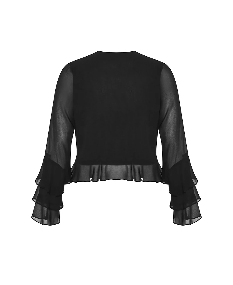 City Chic Plus Size Trixie Ruffle Top