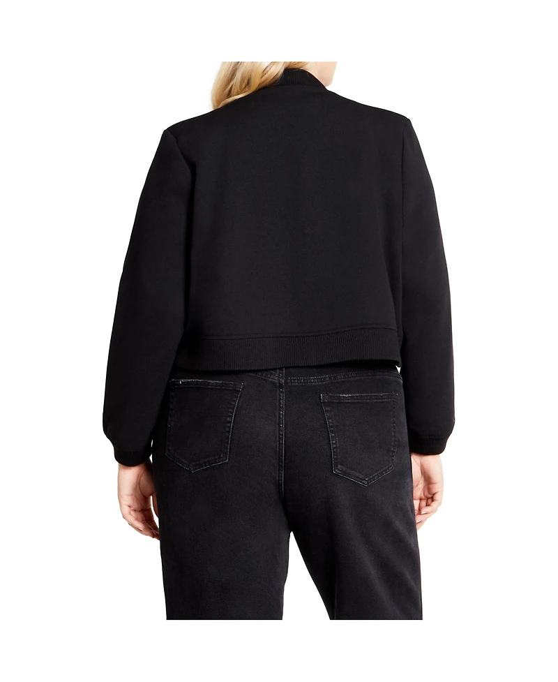 City Chic Plus Ivy Bomber Jacket