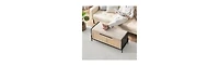 gaomon Rattan Storage Bench with 2 Safety Hinges, Storage Chest, Toy Box, Entryway Storage Bench Supports 260 lb, Toy Chest Organizer, Easy Assembly