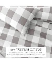 Linery & Co. 100% Turkish Cotton Flannel Printed Sheet Set