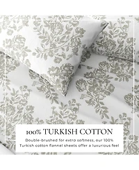 Linery & Co. 100% Turkish Cotton Flannel Printed Sheet Set