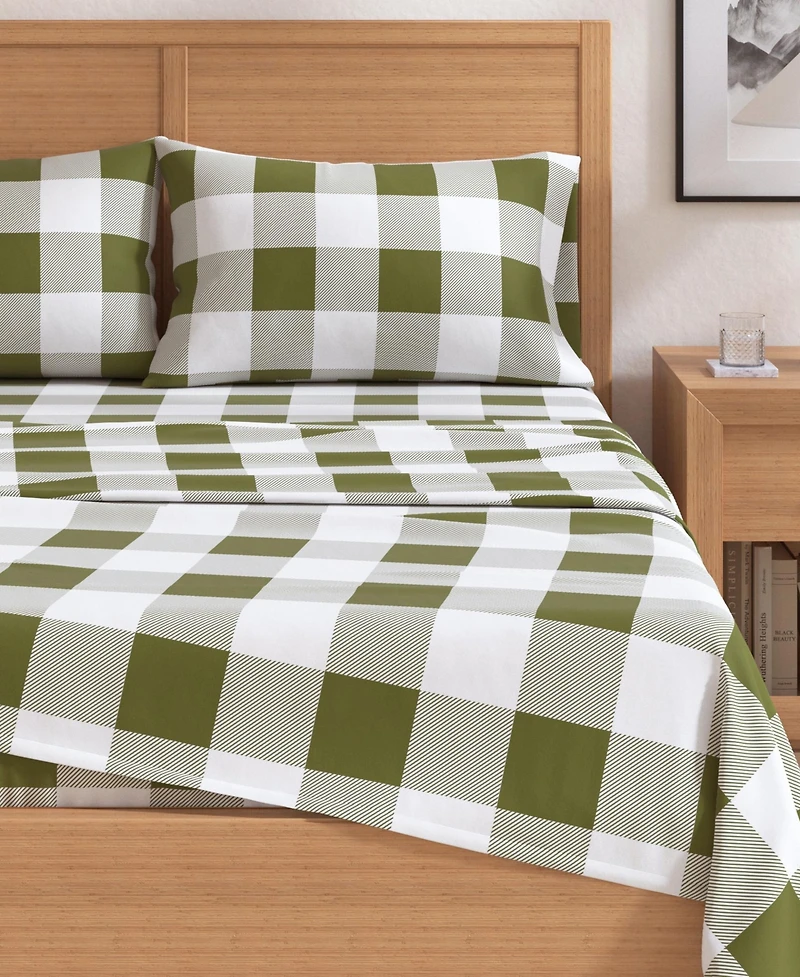 Linery & Co. 100% Turkish Cotton Flannel Printed Sheet Set