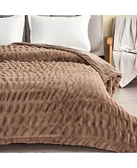 Linery & Co. Faux Fur Reversible Throw Blanket