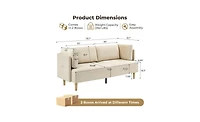 gaomon 76.7" Modern Loveseat Sofa With Armrests, Modern Sofa With Deep Seats And 2 Removable Back Cushions, For Living Room, Bedroom, Apartment, Offic