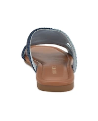Nine West Women's Quara Woven Flat Slip-On Sandals