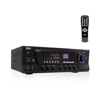 Pyle 300W Stereo Receiver with Built-in iPod Docking Station - Am/Fm Tuner, Usb Flash & Sd Card Readers, Subwoofer Control