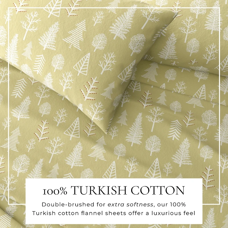 Linery & Co. Ultra-Soft Turkish Cotton Flannel Lodge Print Sheet Set