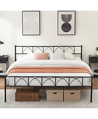 gaomon King Bed Frame with Headboard, 12.2" H Metal Platform Bed Frame