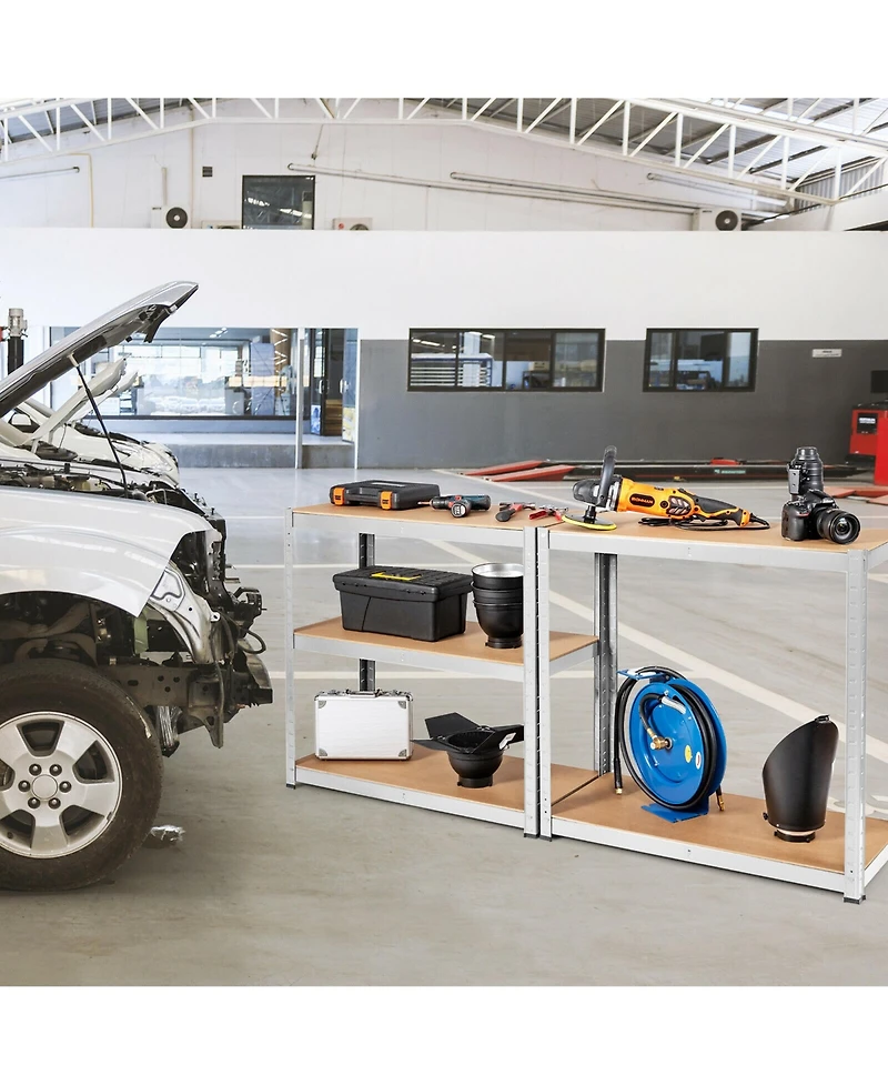 Gymax Adjustable 36''x72'' Heavy Duty 5 Level Garage Tool Shelf 2000lbs