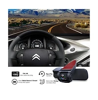 Pyle Dual Camera Car Dash Cam & Backup Camera, 1080p Full Hd, Waterproof