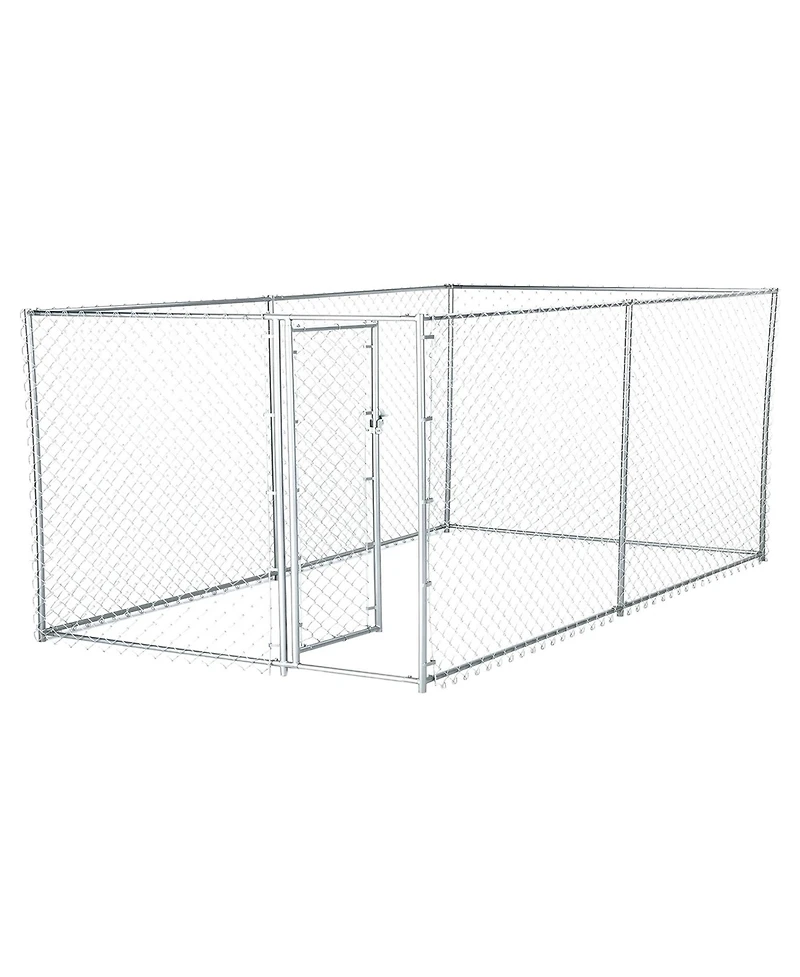 Lucky Dog 10' x 5' x 4' Heavy Duty Steel Outdoor Chain Link Dog Kennel Enclosure