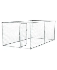 Lucky Dog 10' x 5' x 4' Heavy Duty Steel Outdoor Chain Link Dog Kennel Enclosure
