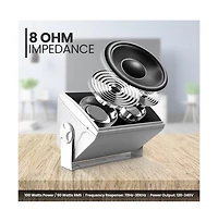 Pyle 6.5” Bluetooth Waterproof Speakers - 2-Way Full Range Stereo Sound, 100W Max Power, Marine Grade, Indoor/Outdoor Use