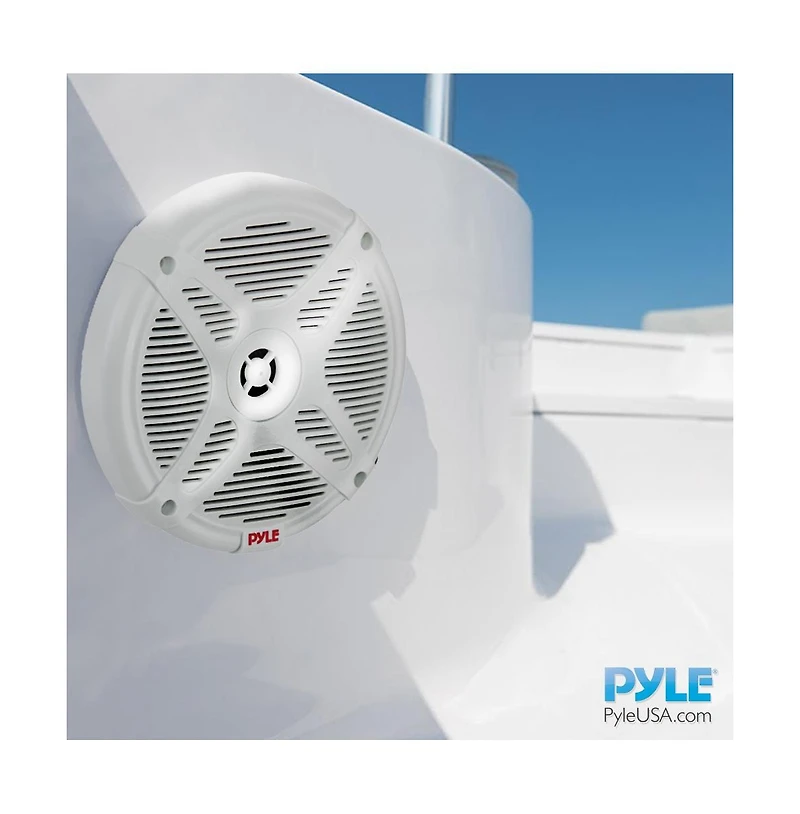 Pyle 6.5" Water-Resistant Rated Marine Speakers with Wireless Rf Streaming Support (Supplemental Speakers for Model: 'PLMRF65MW')
