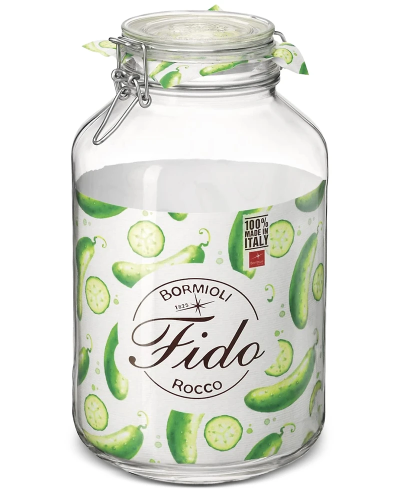 Bormioli Rocco Fido 135.25-Oz. Glass Jars, Set of 6