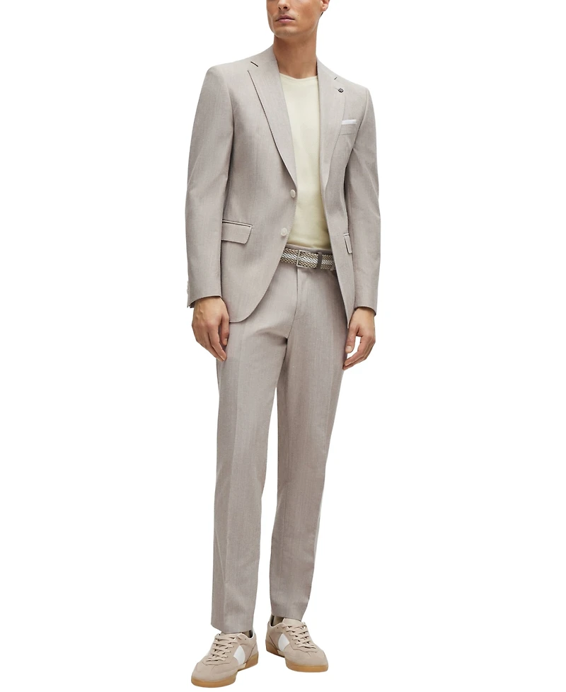 Boss by Hugo Men's Cotton-Blend Bubble-Jacquard T-Shirt