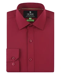Tom Baine Men Slim Fit Four Way Stretch Solid Dress Shirt