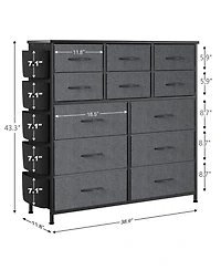 gaomon 12 Drawer Dresser for for Bedroom, Fabric Dressers & Chest of Drawers