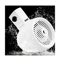 Pyle 6.5'' Marine Wakeboard Speaker System with Built-in Led Lights, 200W, White