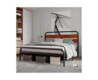 gaomon Bed Frame, King Size Platform Bed Frame with Wood Headboard, Heavy Duty Metal Slat Support, Easy Installation, Noise Free Design Mattress Found