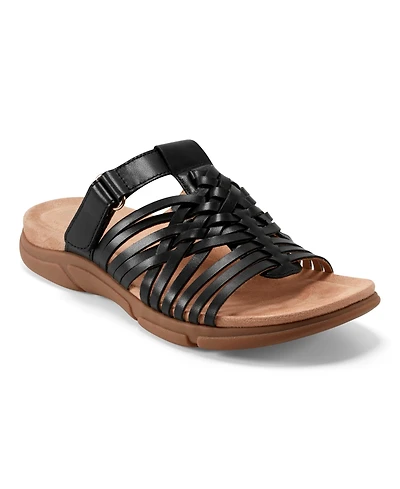 Easy Spirit Women's Mindi Woven Flat Slide Sandals