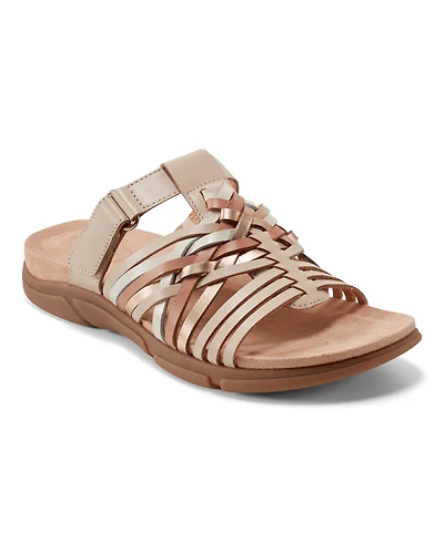Easy Spirit Women's Mindi Woven Flat Slide Sandals