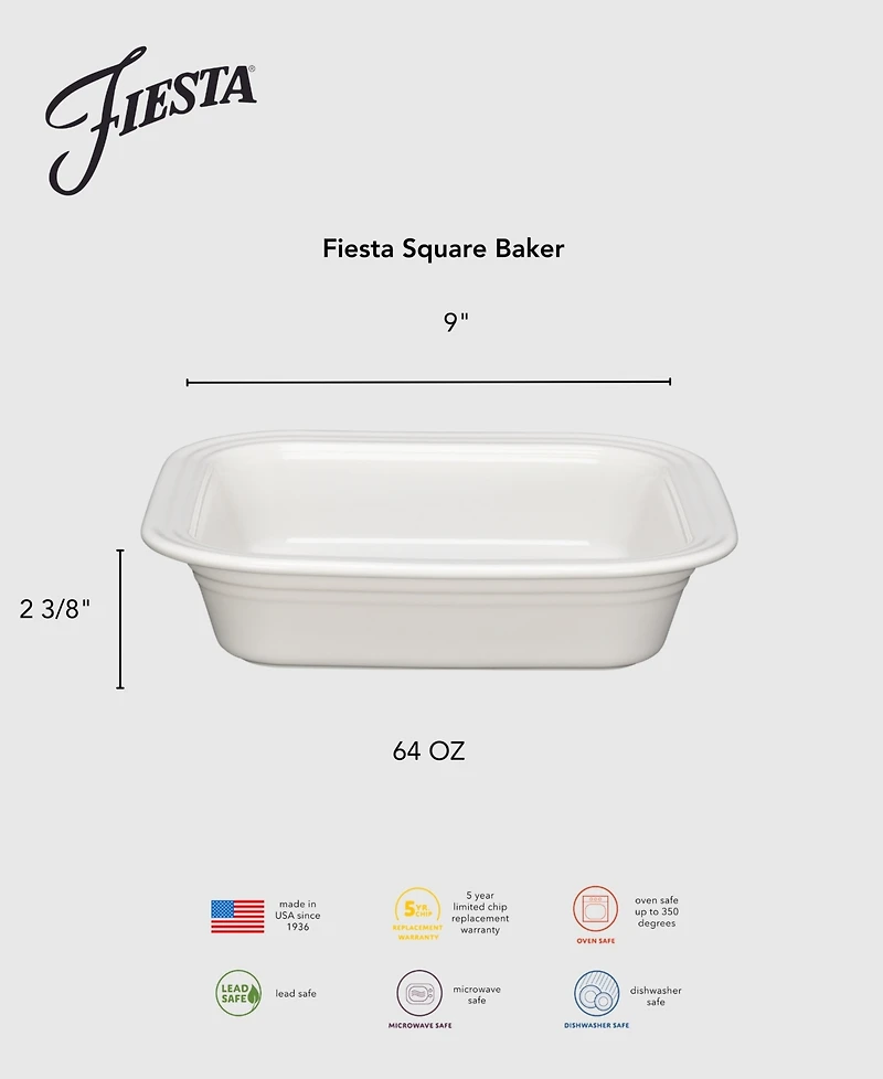 Fiesta Square Baker 9" x