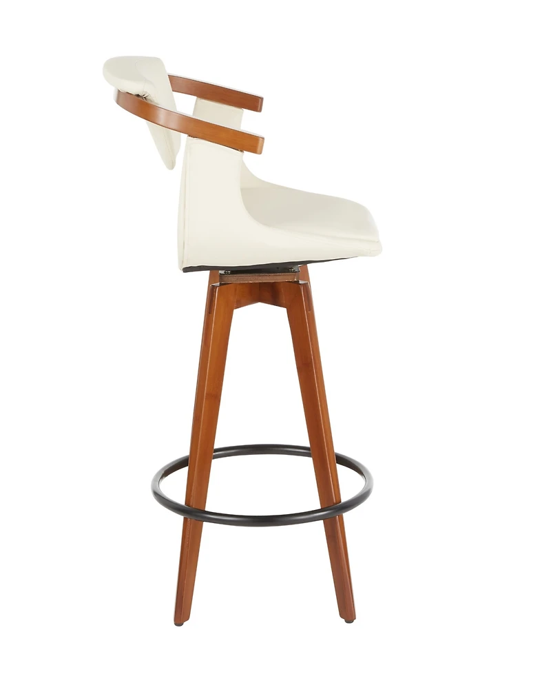 Lumisource 36" Bamboo Oracle Mid-Century Modern Counter Stool
