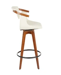 Lumisource 36" Bamboo Oracle Mid-Century Modern Counter Stool