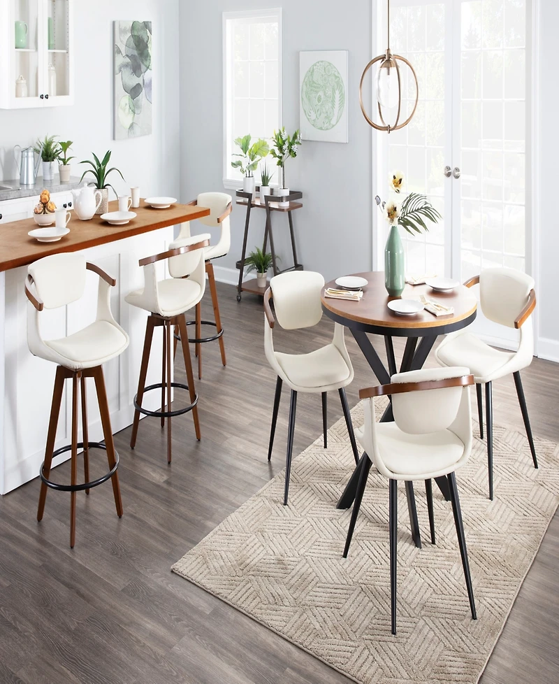 Lumisource 36" Bamboo Oracle Mid-Century Modern Counter Stool