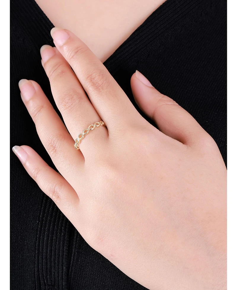 Devata Infinity Ring in 14K Gold, Size 8