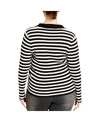 City Chic Plus Size Zola Stripe Sweater