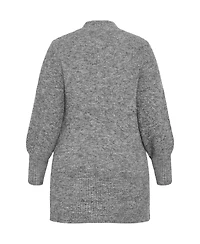 City Chic Plus Longline Split Sweater
