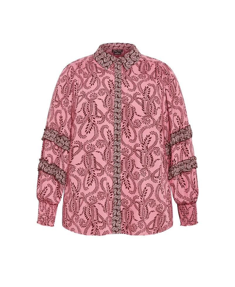 City Chic Plus Size Dreamweaver Shirt