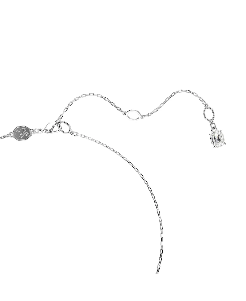 Swarovski Swan Black, Rhodium Plated Pendant Necklace