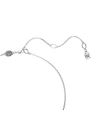 Swarovski Swan Black, Rhodium Plated Pendant Necklace
