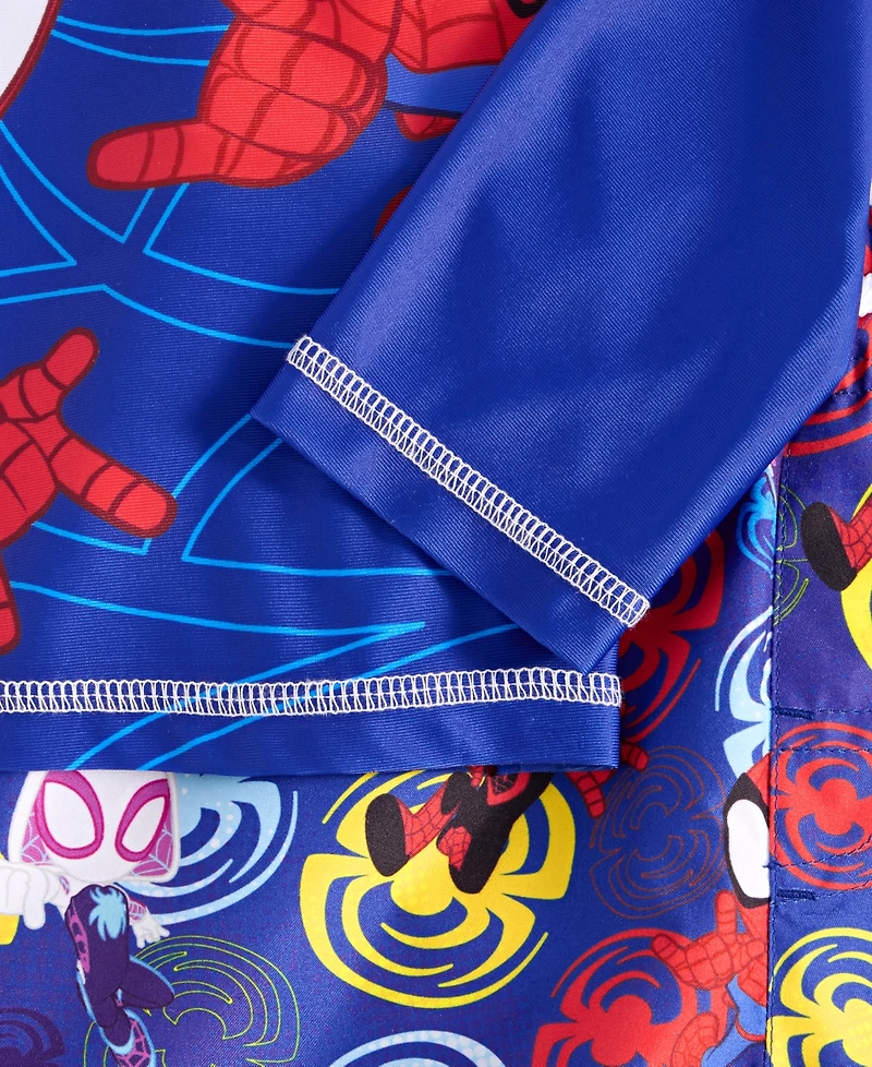 Spider-Man Toddler Boys Rash Guard & Swim Trunks Two-Piece Swimsuit