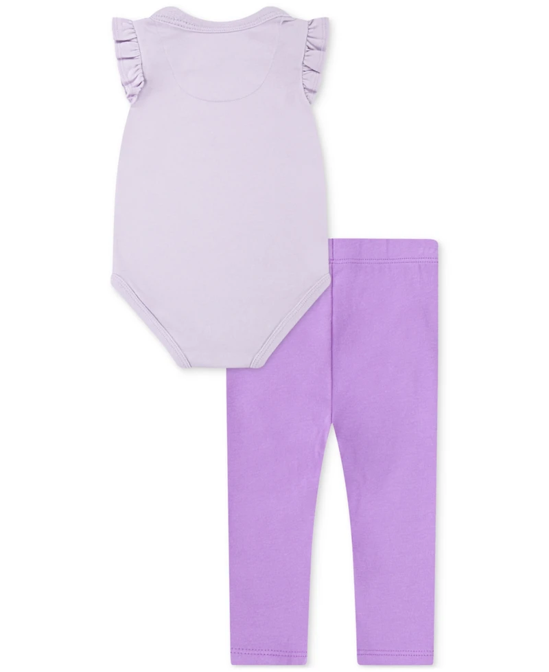 Nike Baby Girls Swoosh Motion Bodysuit & Leggings, 2 Piece Set