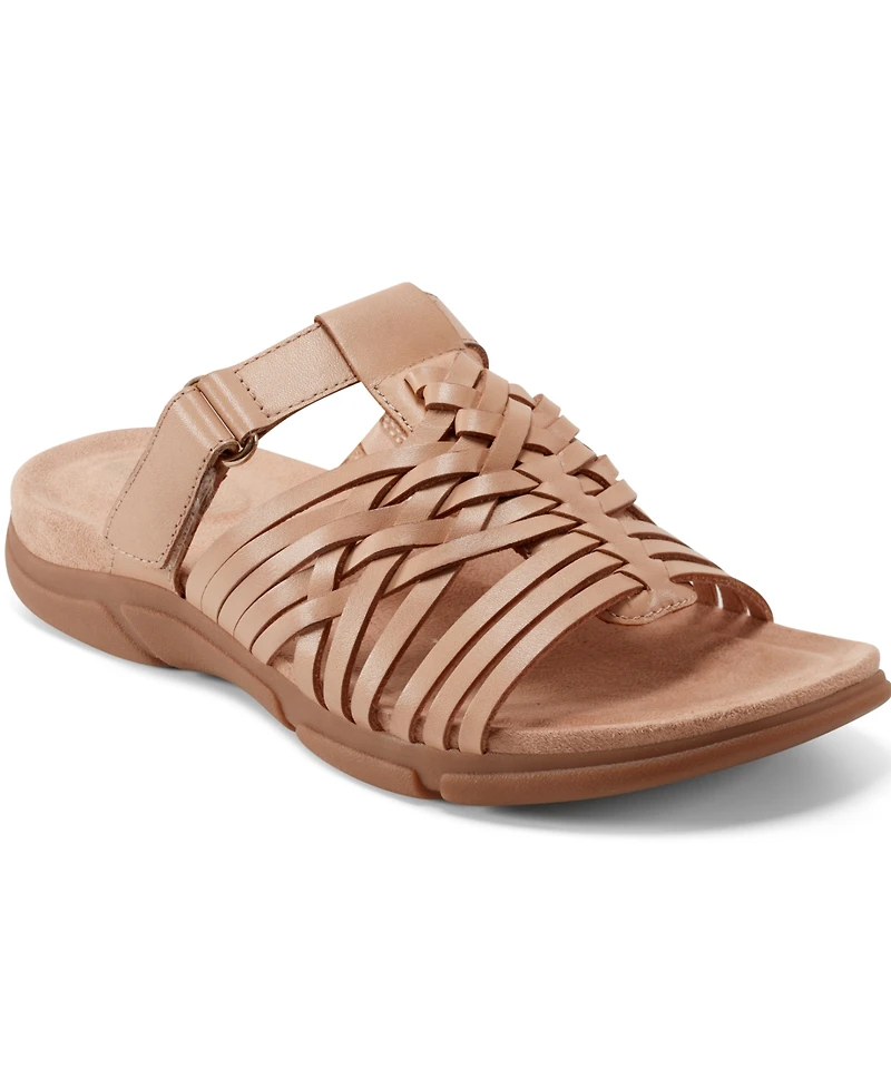 Easy Spirit Women's Mindi Woven Flat Slide Sandals