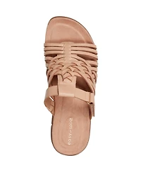 Easy Spirit Women's Mindi Woven Flat Slide Sandals