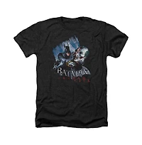Batman Men's Arkham City Jokes On You! Adult Heather Tee / T-Shirt