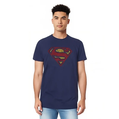Superman Mens Crackle S Short Sleeve Adult Tee / T-Shirt