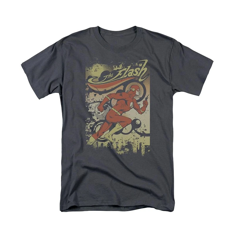 Dc Flash Mens Comics Just Passing Through Short Sleeve Adult Tee / T-Shirt