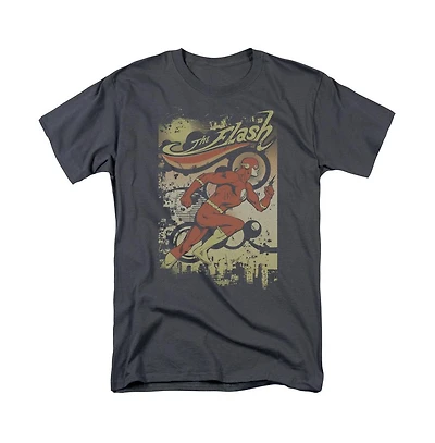 Dc Flash Mens Comics Just Passing Through Short Sleeve Adult Tee / T-Shirt
